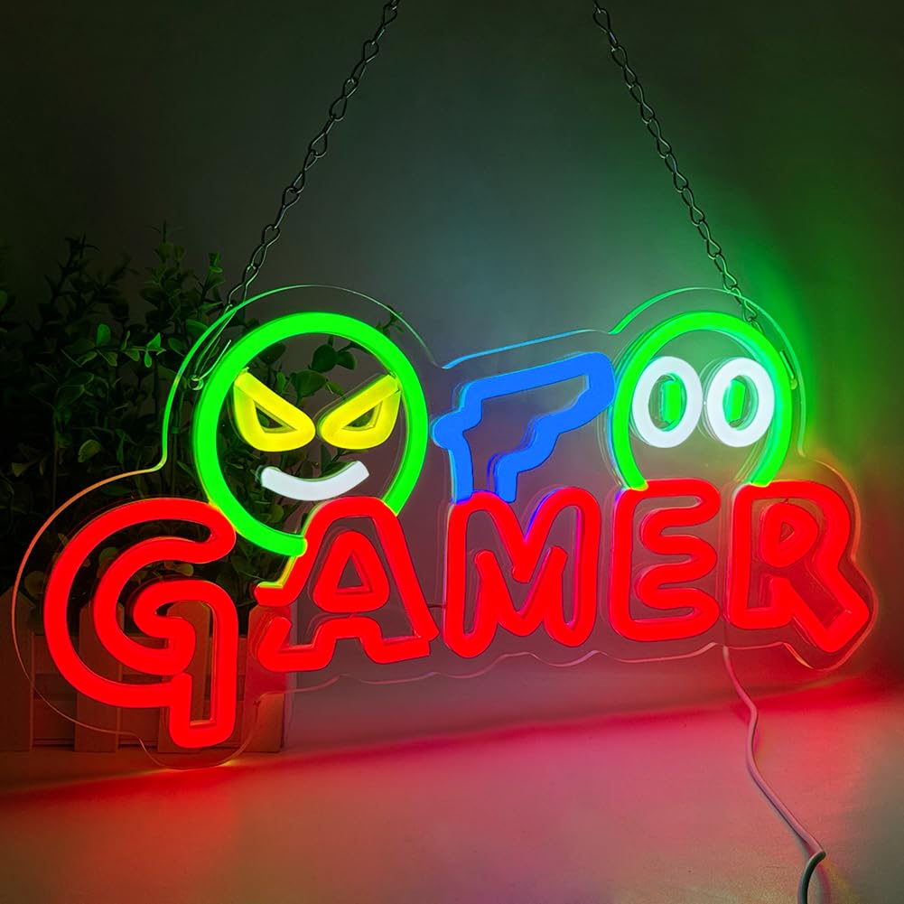Party Games Birthday - Gamer Neon Sign LED Wall Light