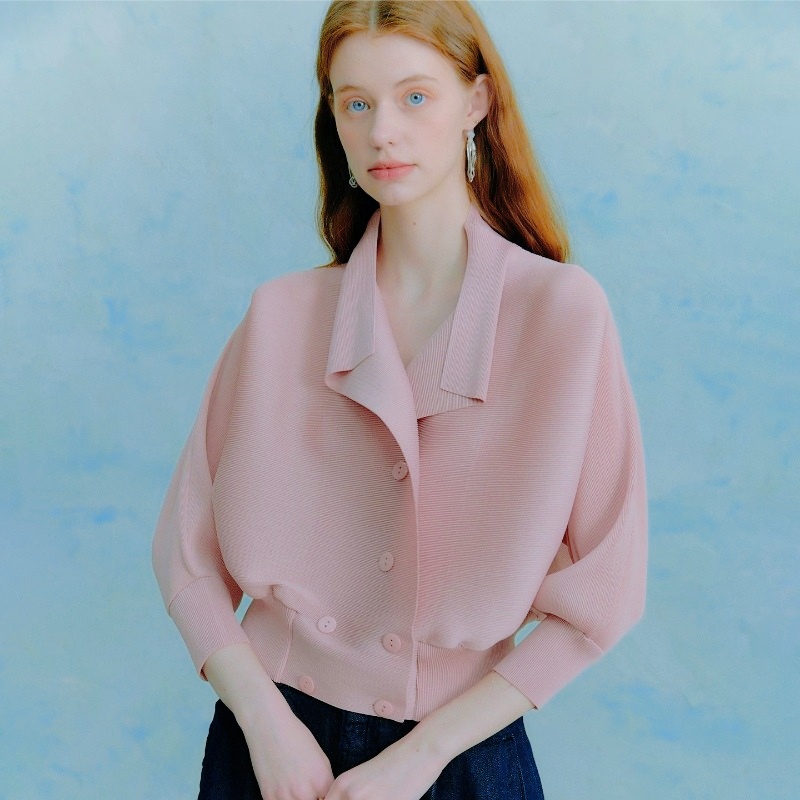 Party Games Switch - Fold Miyake Pleated Batwing Cardigan Women