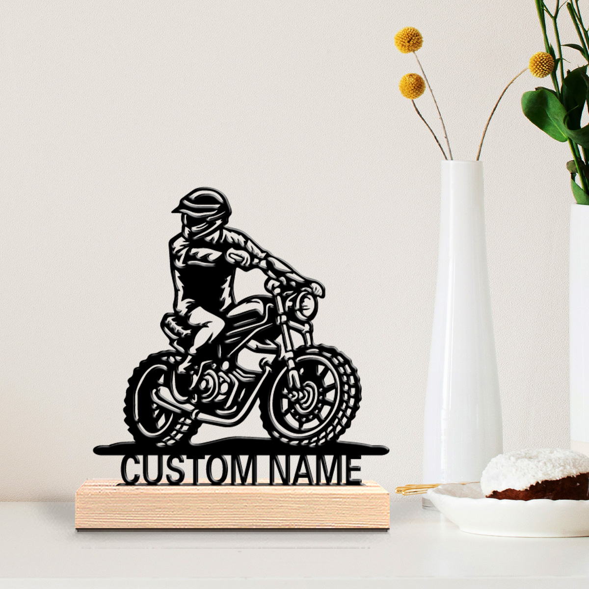 Party Games Birthday - 1pc Cute Personalized Custom motorcycle Wooden