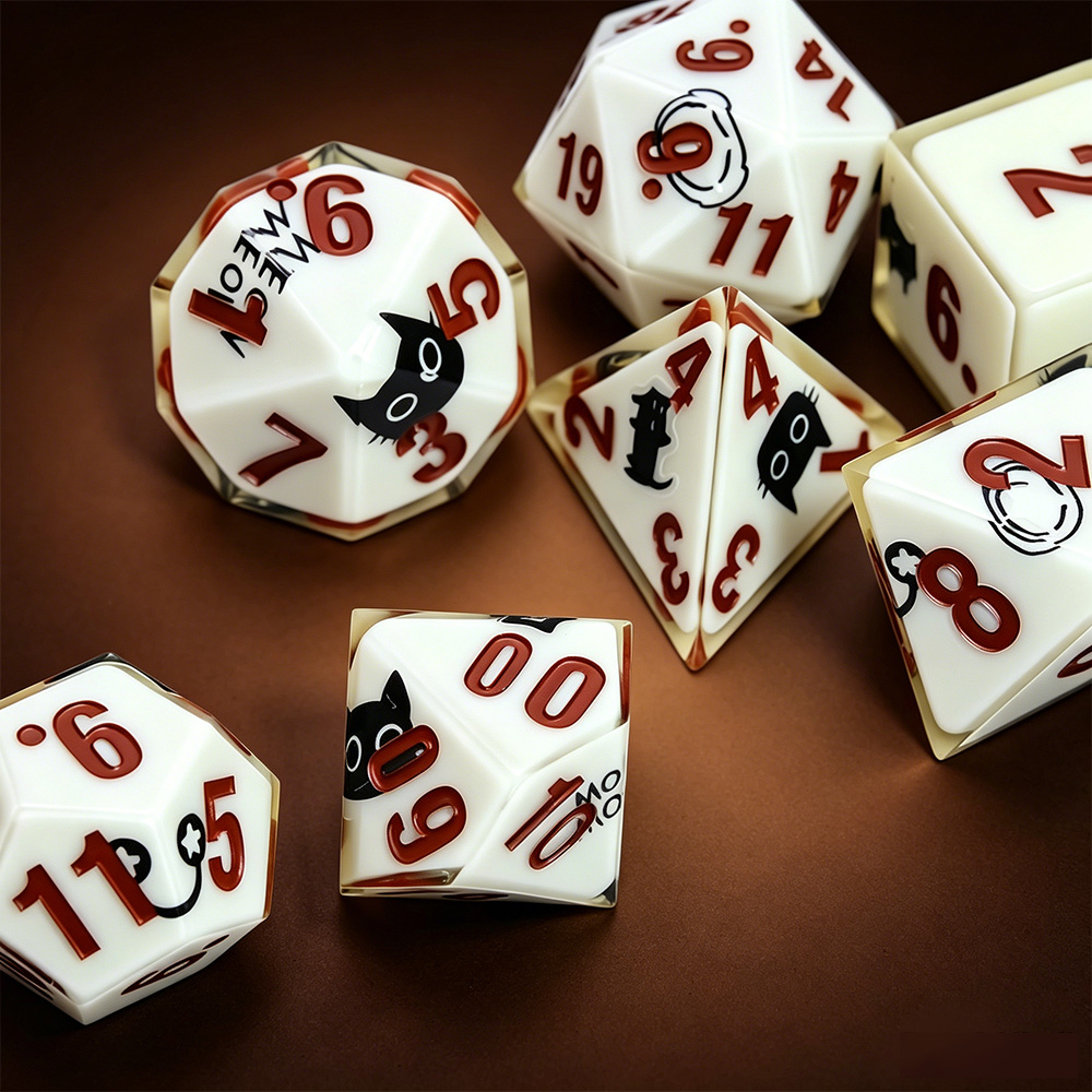 7pcs Magic Academy Cat Polyhed - Party Games Night review and price