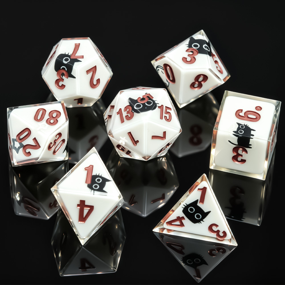 7pcs Magic Academy Cat Polyhed - Party Games Night review and price