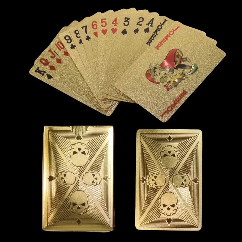 Gold Foil Skull Poker Cards Wa - Party Games Using Playing Cards review and price
