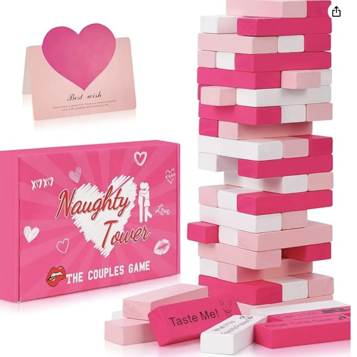 48PCS Block Tower Game Couple  - Party Games Couple review and price