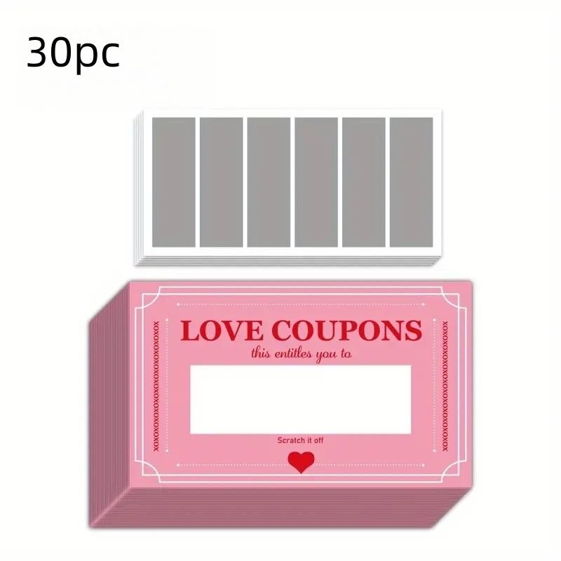 30 Pcs Pink Lucky Scratch Card - Party Games Couple review and price