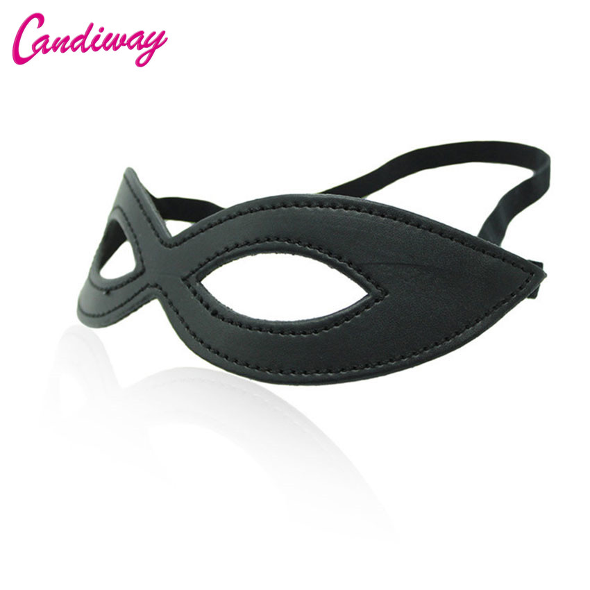 Black Leather Eye Mask For Sex - Party Games Mystery review and price