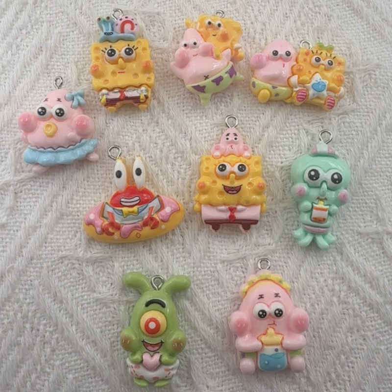 10pcs cartoon resin pendant, D - Party Games Birthday review and price