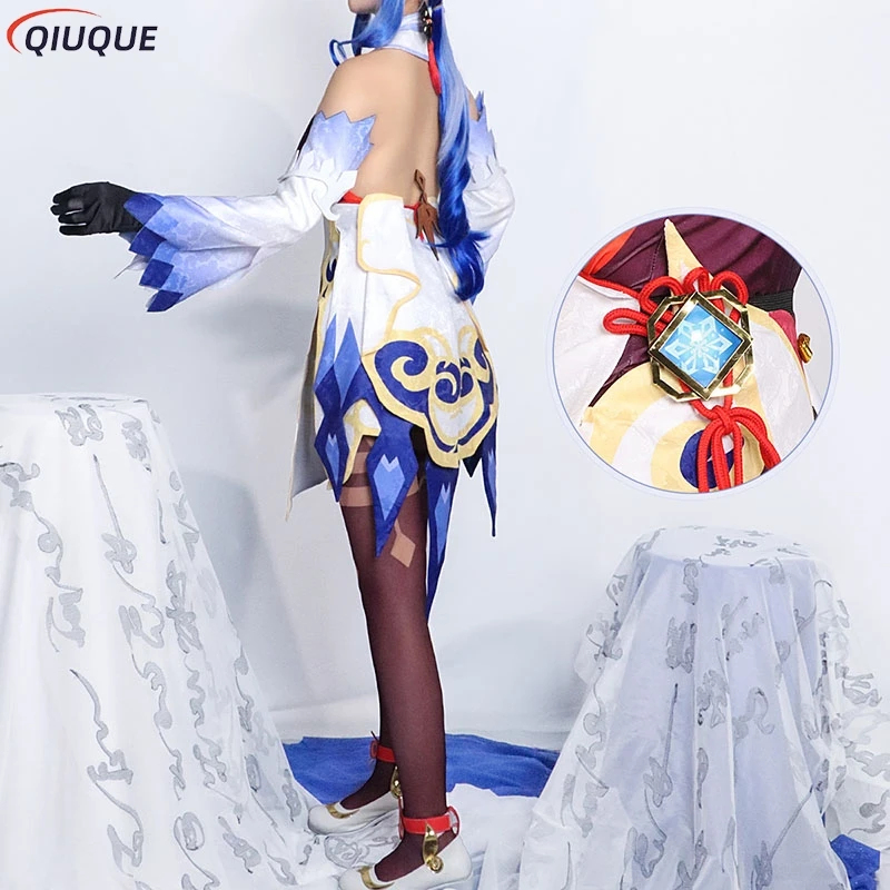 Ganyu Cosplay Costume Wig Shoe - Party Games Youtube review and price